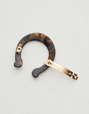 Aerie Horseshoe Hair Barette - Brown