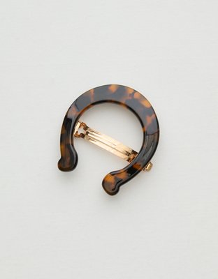 Aerie Horseshoe Hair Barette - Brown