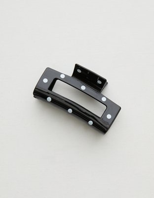 Aerie Large Rectangle Claw Clip - Always Black