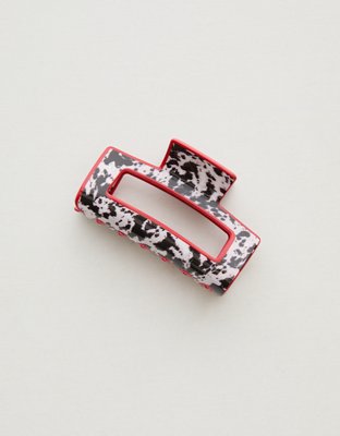 Aerie Large Rectangle Claw Clip - Deep Earth