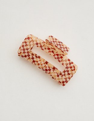 Aerie Large Rectangle Claw Clip - Medium Brown