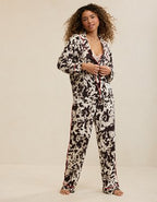 OVERSLEPT by Aerie Real Soft® Piping Long Sleeve PJ Top - Deep Ruby