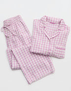 OVERSLEPT by Aerie Seersucker Long Sleeve Shirt - Hushed Violet