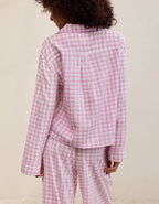 OVERSLEPT by Aerie Seersucker Long Sleeve Shirt - Hushed Violet