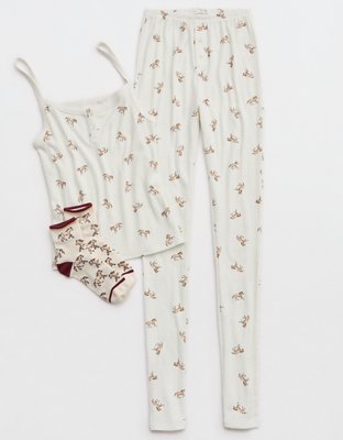 OVERSLEPT by Aerie Pointelle Tank - Cream