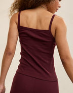 OVERSLEPT by Aerie Pointelle Tank - Royal Berry