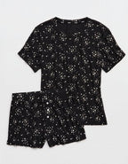 OVERSLEPT by Aerie Real Soft® Ribbed Baby T-Shirt - True Black
