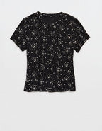 OVERSLEPT by Aerie Real Soft® Ribbed Baby T-Shirt - True Black