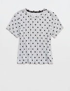 OVERSLEPT by Aerie Real Soft® Ribbed Baby T-Shirt - Light Heather Gray