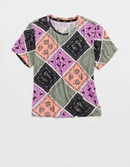 OVERSLEPT by Aerie Real Soft® Ribbed Baby T-Shirt - Multi