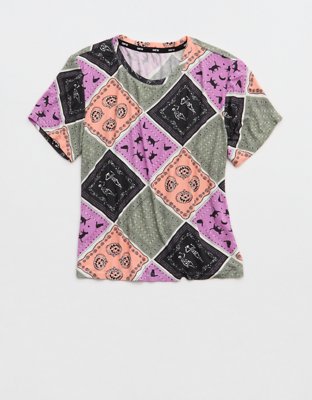OVERSLEPT by Aerie Real Soft® Ribbed Baby T-Shirt - Multi