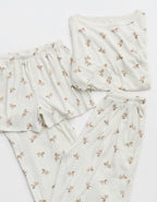 OVERSLEPT by Aerie Pointelle Elbow Sleeve Top - Cream