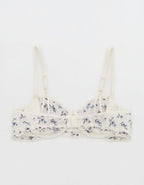 Show Off Embroidered Unlined Balconette Bra - Soft Muslin