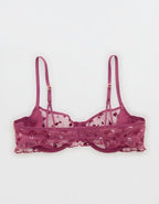 Show Off Embroidered Unlined Balconette Bra - Autumn Jam