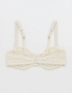 Show Off Vintage Lace Unlined Balconette Bra - Soft Muslin