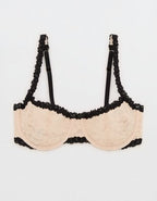 Show Off Vintage Lace Unlined Balconette Bra - Sandbar