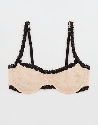 Show Off Vintage Lace Unlined Balconette Bra - Sandbar