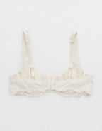 Show Off Dozen Roses Lace Unlined Bra - Soft Muslin