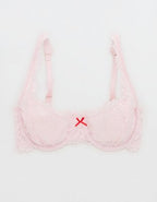 Show Off Dozen Roses Lace Unlined Bra - Pink Petal