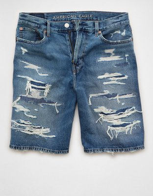 AE Baggy Denim Short - Medium Destroy