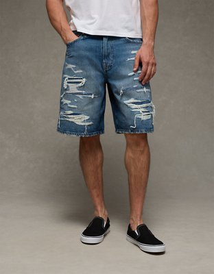 AE Baggy Denim Short - Medium Destroy