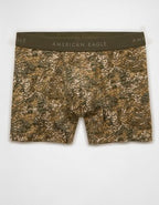 AEO Men's Camo 4.5" Classic Cotton Boxer Brief - Olive Moss