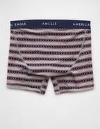 AEO Men's USA 4.5" Classic Cotton Boxer Brief - Grey