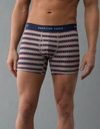 AEO Men's USA 4.5" Classic Cotton Boxer Brief - Grey