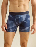 AEO Men's Camo 4.5" Classic Cotton Boxer Brief - Blue