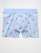 AEO Men's Food 4.5" Classic Cotton Boxer Brief - Blue Tides