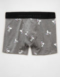 AEO Men's Snoopy 4.5" Classic Cotton Boxer Brief - Gray Marl