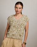 AE77 Marled V-Neck Sweater Vest - Green