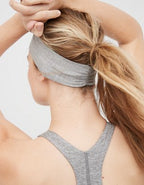 OFFLINE By Aerie The Hugger Cinch Headband - Medium Heather Gray