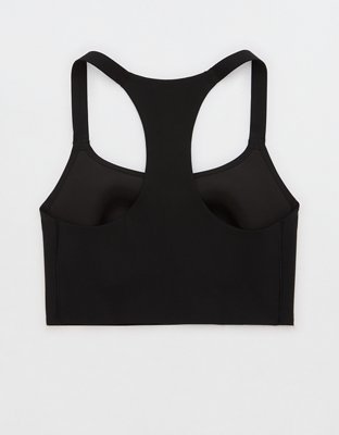 OFFLINE By Aerie Real Me Hold Up! Racerback Sports Bra - True Black