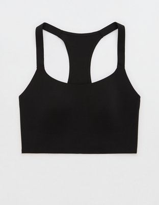 OFFLINE By Aerie Real Me Hold Up! Racerback Sports Bra - True Black
