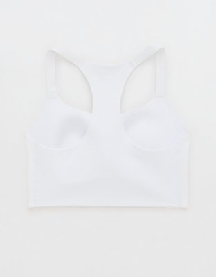OFFLINE By Aerie Real Me Hold Up! Racerback Sports Bra - Air White
