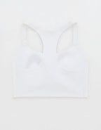 OFFLINE By Aerie Real Me Hold Up! Racerback Sports Bra - Air White