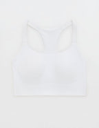 OFFLINE By Aerie Real Me Hold Up! Racerback Sports Bra - Air White