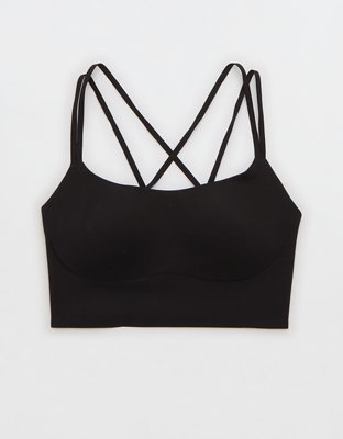 OFFLINE By Aerie Real Me XTRA Hold Up! Strappy Sports Bra - True Black