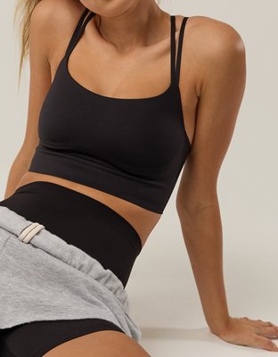 OFFLINE By Aerie Real Me XTRA Hold Up! Strappy Sports Bra - True Black