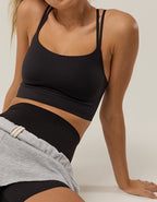OFFLINE By Aerie Real Me XTRA Hold Up! Strappy Sports Bra - True Black