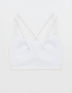 OFFLINE By Aerie Real Me XTRA Hold Up! Strappy Sports Bra - Air White