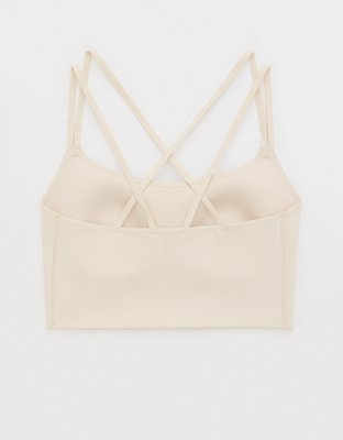OFFLINE By Aerie Real Me XTRA Hold Up! Strappy Sports Bra - Cake Batter