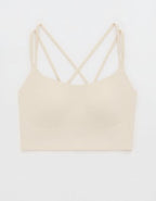 OFFLINE By Aerie Real Me XTRA Hold Up! Strappy Sports Bra - Cake Batter