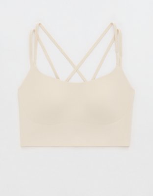 OFFLINE By Aerie Real Me XTRA Hold Up! Strappy Sports Bra - Cake Batter