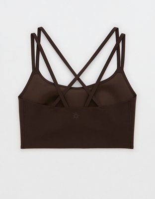 OFFLINE By Aerie Real Me XTRA Hold Up! Strappy Sports Bra - Deep Earth