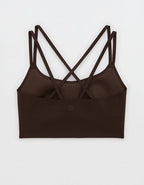 OFFLINE By Aerie Real Me XTRA Hold Up! Strappy Sports Bra - Deep Earth