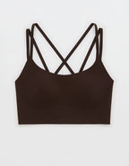 OFFLINE By Aerie Real Me XTRA Hold Up! Strappy Sports Bra - Deep Earth
