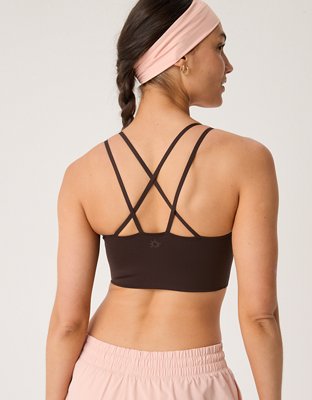 OFFLINE By Aerie Real Me XTRA Hold Up! Strappy Sports Bra - Deep Earth