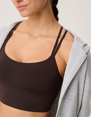 OFFLINE By Aerie Real Me XTRA Hold Up! Strappy Sports Bra - Deep Earth